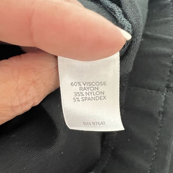 J Jill Ponte Slim Leg Pull On Pants Women Size Medium Black Comfort Stretch - Picture 7 of 7